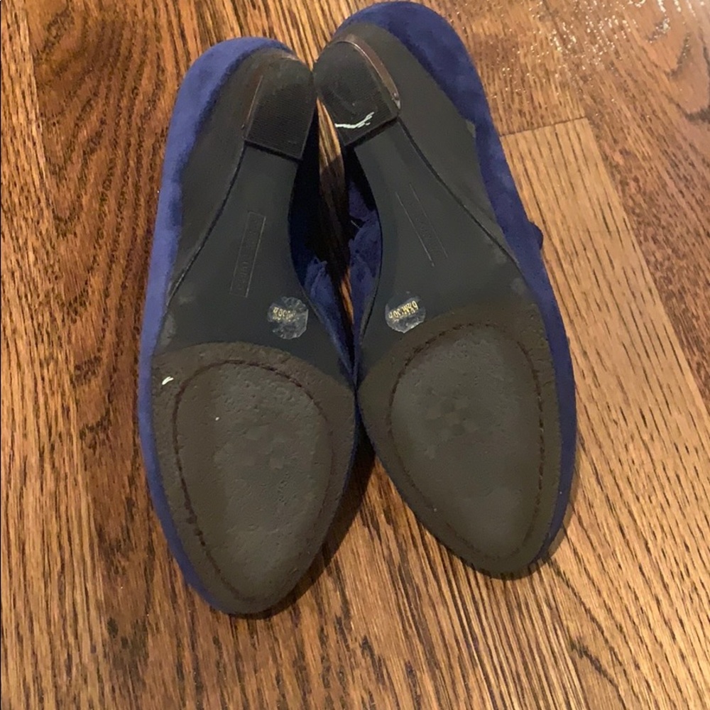 VINCE CAMUTO ‘HAMIL’ BLUE SUEDE WEDGE BOOTIE - Picture 8 of 9